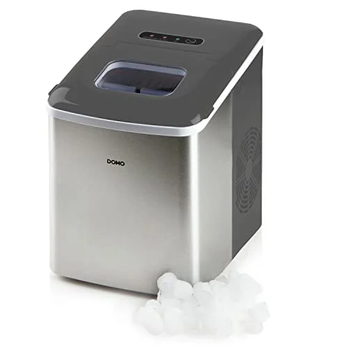 Domo - DO9253IB Eiswürfelmaschine - 9 Würfel in 9 Min - 12 kg/Tag - Wassertank 1,8L - Eiswürfelbereiter aus Edelstahl