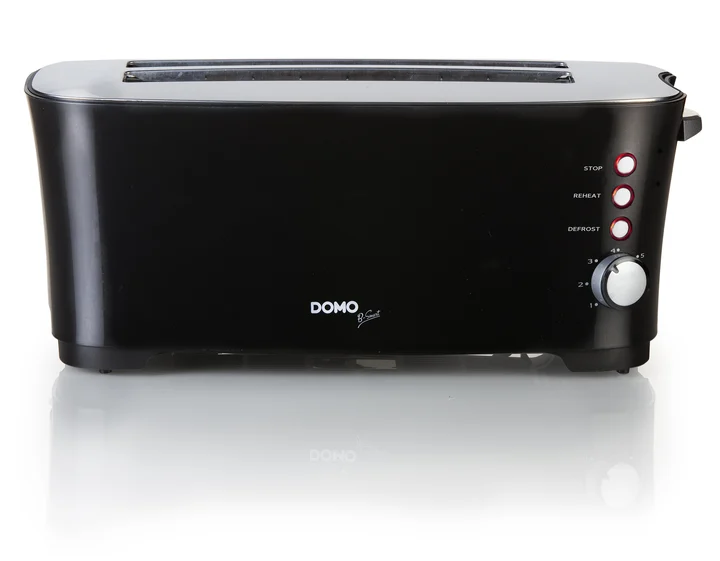 Domo - DO961T Toaster 'B-Smart' - 2 Toastschlitze für 4 Toasts - Cool Touch Gehäuse - Schwarz