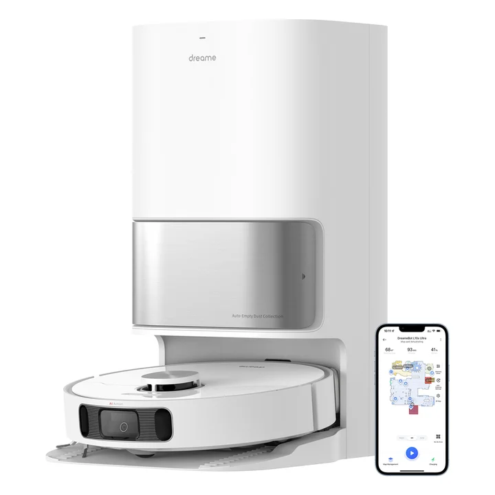 Dreame - L10s Ultra Saugroboter mit Wischfunktion und automatische (Staubentleerung, Wischpads Selbstreinigung) 3D-Hinderniserkennung, 5300Pa Teppiche