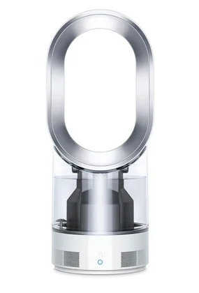 Dyson - AM10 Luftbefeuchter und Ventilator, Ultrafeine Kaltluft-Befeuchtung, Automatische Feuchtigkeitskontrolle, Weiß/Silber