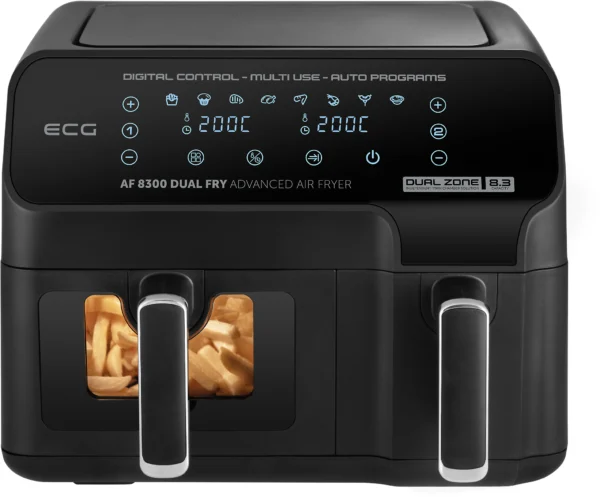 ECG - AF 8300 Dual Fry, 8,3 l, 2 700W, Schwarz