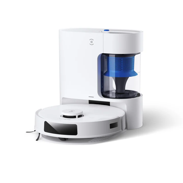 Ecovacs - DEEBOT N20 Plus Saugroboter mit Wischfunktion, 8000Pa Saugkraft, staubbeutellose PureCyclone Station, Anti-Haar-Verhedderung, bis zu 300 Minuten