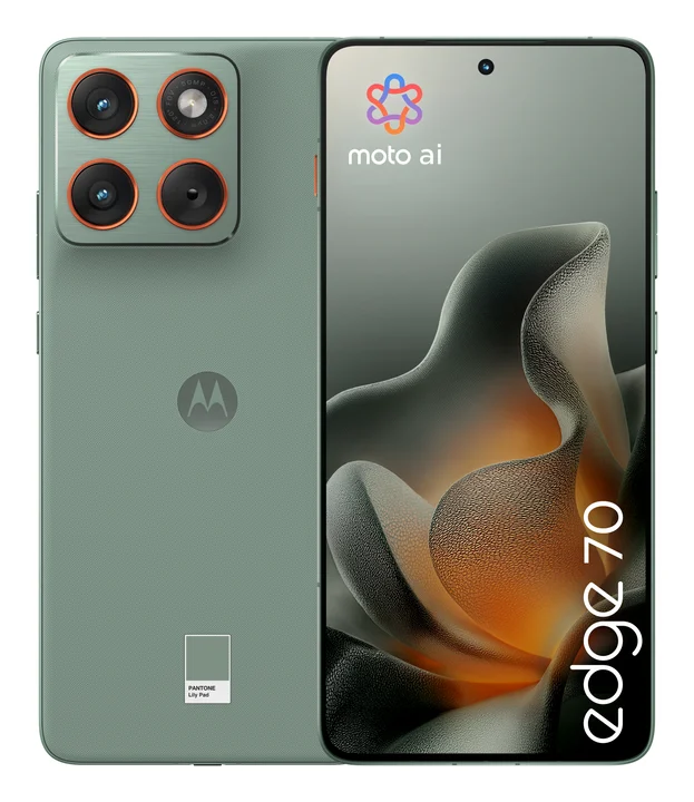 Edge 70 6.7 Dual SIM Android 16 USB Type-C 12 GB 512 GB 4800 mAh Grün (512 GB, Pantone Lily Pad, 6.70", Dual SIM, 5G), Smartphone, Grün