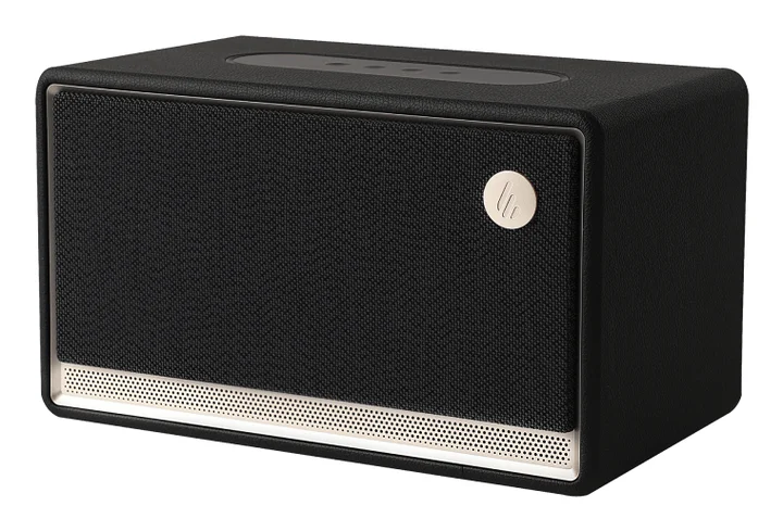 Edifier - ES300 WLAN & Bluetooth Lautsprecher – 60W Hi-Res Audio, AirPlay 2, LDAC, 12h Akku, Multiroom, USB & AUX, Ambientebeleuchtung, Holzgehäuse,