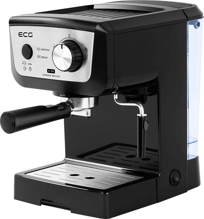 Espresso ESP 20101 Schwarz, 20 Bar, Vorbrühfunktion, Dampfstab, Farbe Schwarz, Siebträgermaschine, Schwarz