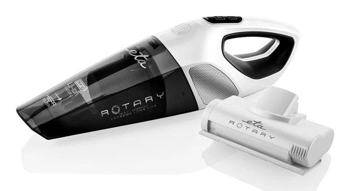 Eta - Handstaubsauger Rotary mit Elektrischer Rotationsbürste - Li-Ion Akku 14,4V, Weiß