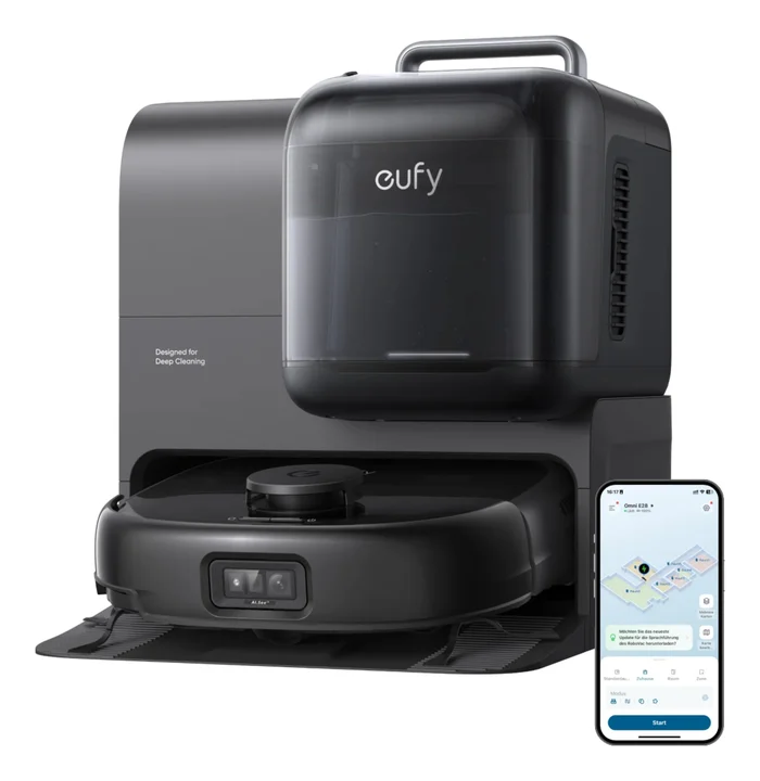 eufy by Anker - Omni E28 Saug-/Wischroboter inkl. Absaug-/Reinigungsstation schwarz (T2352G11)