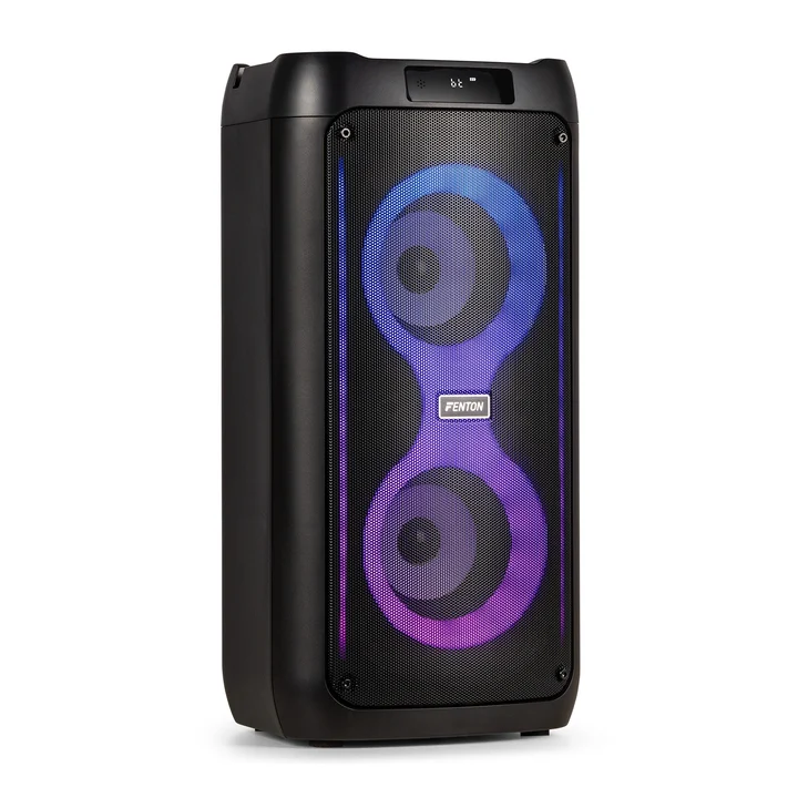 Fenton - Core80 Musikbox Bluetooth Groß 80W, Akku 12 Std, Karaoke Mikrofon, BT 5.3, Fernbedienung, Partybox Bluetooth Box Groß, Stereo-Pairing, Tragbare Musik