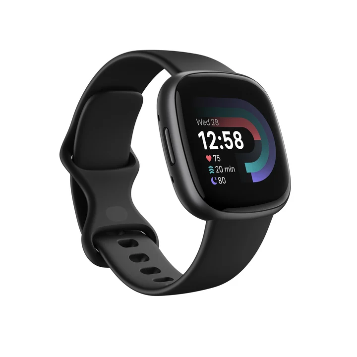 Fitbit - Versa 4 Aktivitäts-Tracker schwarz/aluminium graphit (FB523BKBK)