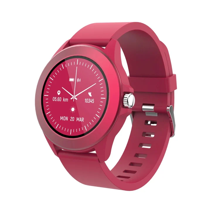 Forever - Colorum CW-300 Rosa Smartwatch Wasserdicht IP68 - Pulsuhr mit Schrittzähler Schlaftracker Kalorienzähler - Lange Akkulaufzeit - Android/iOS Sportuhr