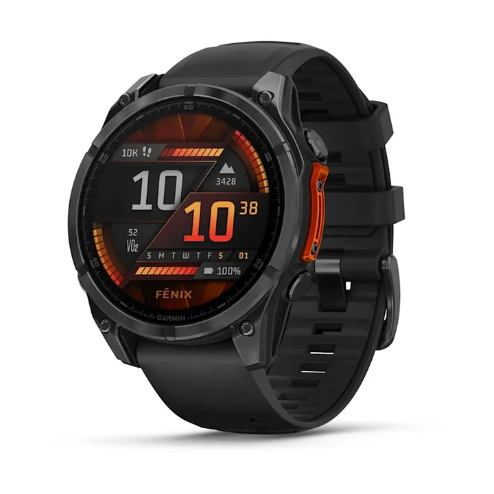 Garmin - fēnix 8 47mm – Multisport-Smartwatch, 1,4" AMOLED Touch-/Tastendisplay, bis zu 16 Tage Akkulaufzeit, 80+ Sport-/Outdoor-Apps, TOPO-Karten, EKG,