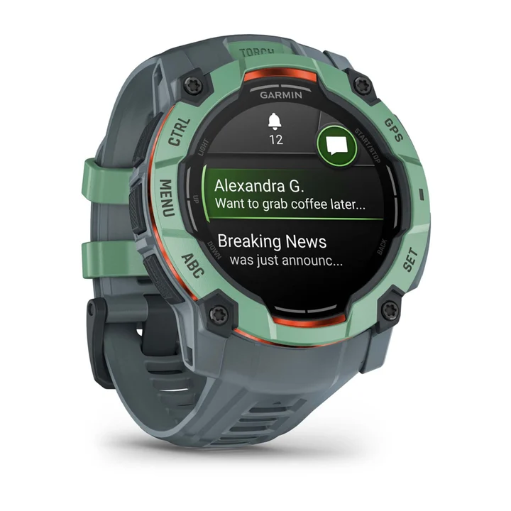 Garmin - Instinct 3 AMOLED 50 mm Smartwatch grün, schwarz