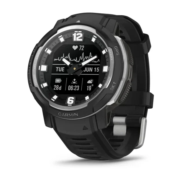 Garmin - Instinct Crossover - Robuste Hybrid GPS-Smartwatch mit analoger Präzisionszeitmessung, über 40 Sport-Apps, Benachrichtigungen Pay
