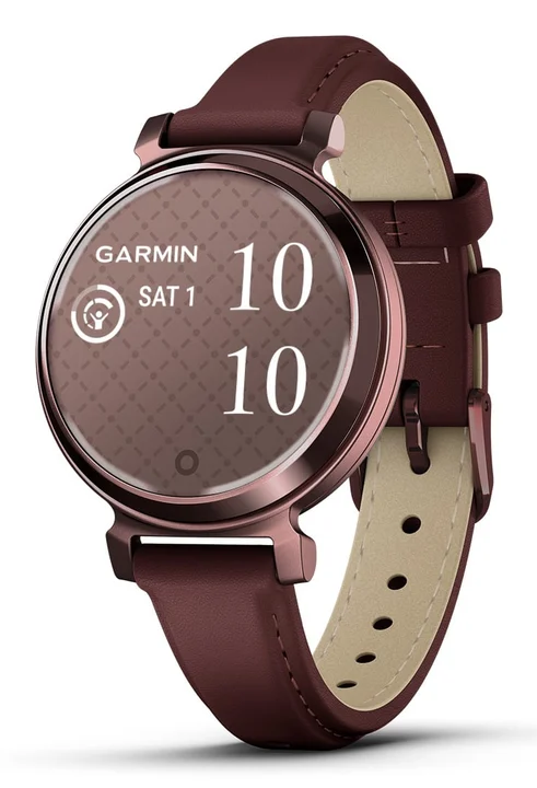 Garmin Lily 2, kleine und stilvolle Smartwatch, verstecktes Display, gemusterte Linse, bis zu 5 Tage Akkulaufzeit, Maulbeere