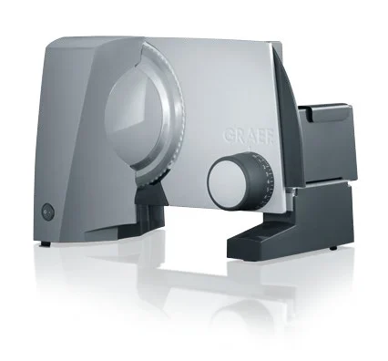 GRAEF. - GRAEF G50 - Elektrischer Allesschneider, Made in Germany, Edelstahl-Wellenschliffmesser Ø 170 mm, Schnittstärke 0-20 mm, Energiesparmotor 170 W,