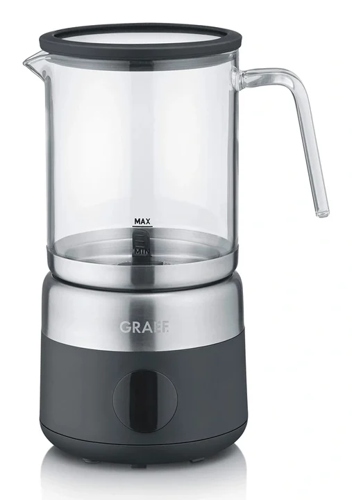GRAEF. - GRAEF MS802EU - Milchaufschäumer, elektrisch, bis zu 500ml Milchschaum in Barista-Qualität, herausnehmbares Glas-Kännchen, 5 Programme, automatische
