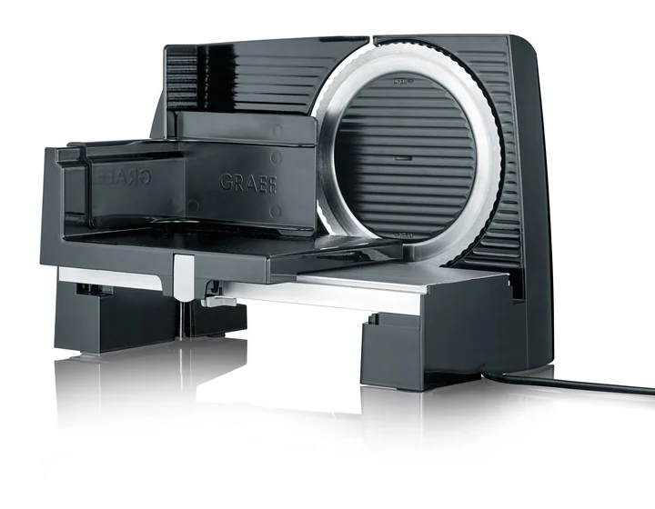 GRAEF. - GRAEF S10002 - Elektrischer Allesschneider SKS100, Made in Germany, Edelstahl-Wellenschliffmesser Ø170 mm, Schnittstärke 0-20 mm, Energiesparmotor 170