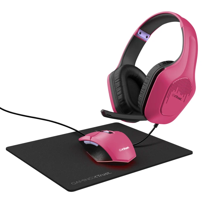 GXT790P TRIDOX 3-IN-1 BUNDLE (Kabelgebunden), Gaming Headset, Pink, Schwarz