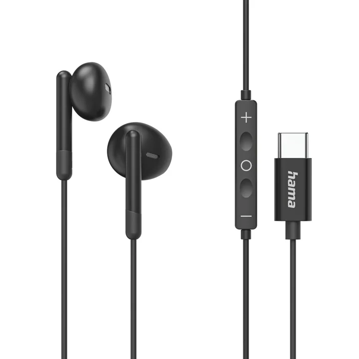 Hama Classy Earbuds Kopfhörer USB-C Mikrofon schwarz