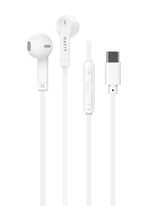Havit E336C - kabelgebundene Ohrhörer, weiß