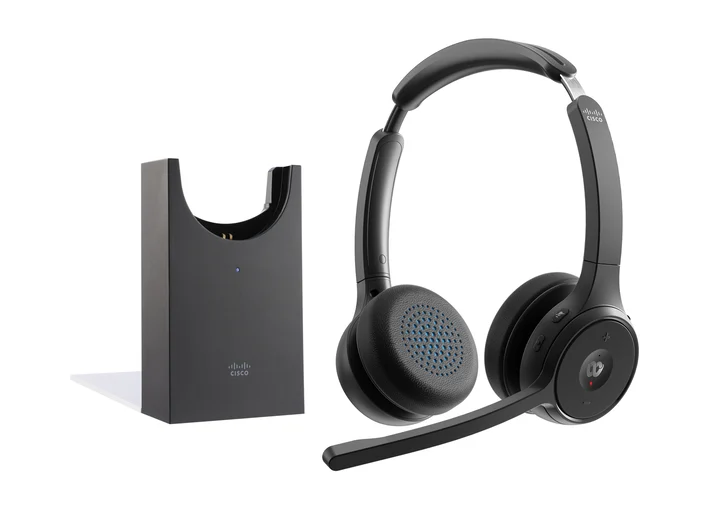 Headset 722 Wireless Dual+Stand Carbon Black Usba Bundle (Kabellos, USB-A), Office Headset, Schwarz