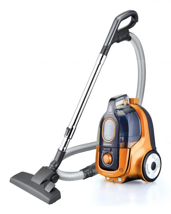 HEINNER - HVC-V750OR Zyklon-Staubsauger – 750 W Leistung, 2,2 L beutelloser Behälter, Doppel-HEPA 13-Filter, Teleskoprohr, automatischer Kabelaufzug, leise &