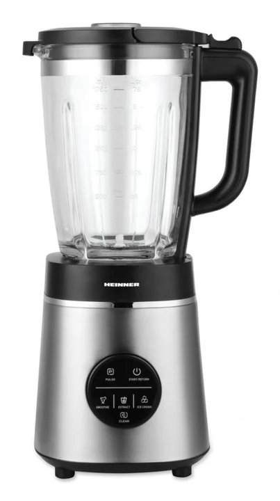 HEINNER - Table blender  Bette Noir HBL-D1400SS, 1400 W, 1.75 L, Pulse, Black/Silver