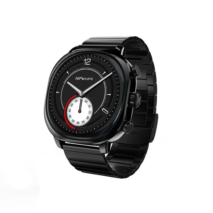 Hifuture - AIX Amoled Edelstahl Wireless Calling Smartwatch Schwarz