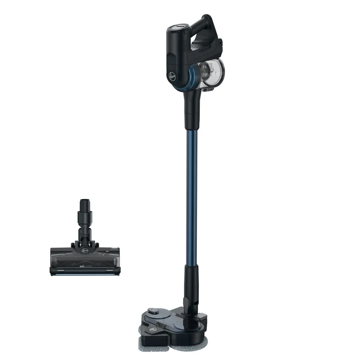 Hoover - Akku-Stabstaubsauger mit Hydro-Moppaufsatz, hohe Saugkraft, Anti-Twist gegen verhedderte Haare, helle LED-Leuchten, leicht, Flexible Lenkung,