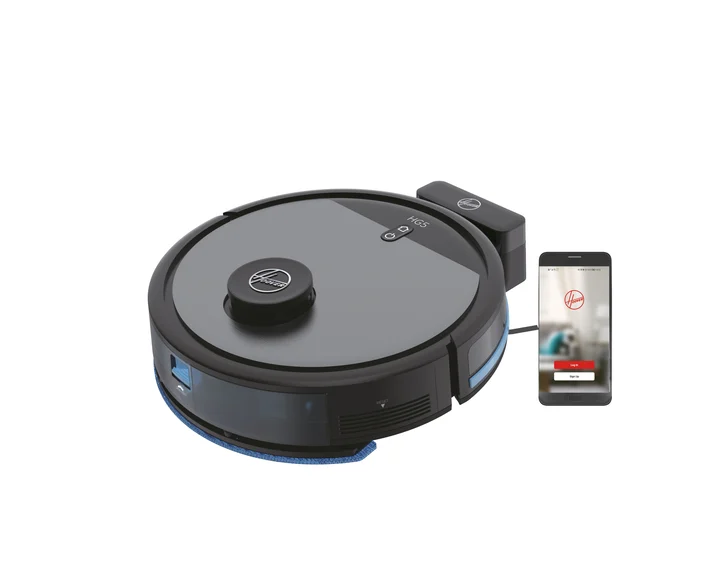 Hoover - HG5 Saugroboter mit Wischfunktion & App-Steuerung mit Karte & Zeitplan –Staubsauger Roboter für alle Böden – Saug- und Wischroboter mit