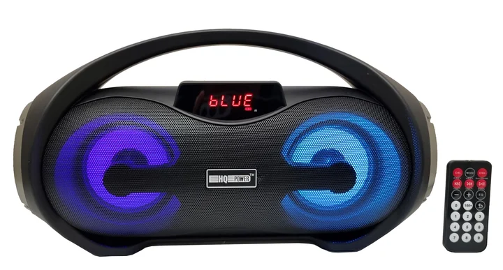 HQ-Power HQSA1042 - Bluetooth Speaker 2 x 8 W - AKTIE! (Akkubetrieb), Bluetooth Lautsprecher, Schwarz