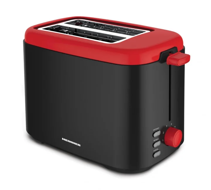 HTP-800BKR, Toaster, Rot, Schwarz - HTP-800BKR, Toaster, Rot, Schwarz