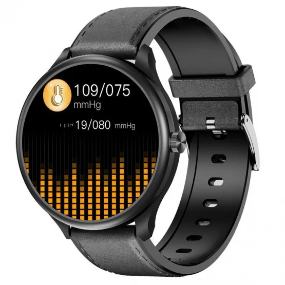 INF Smartwatch mit Bluetooth-Anruf, Herzfrequenz & Blutdruck, IP68 Wasserdicht Schwarz