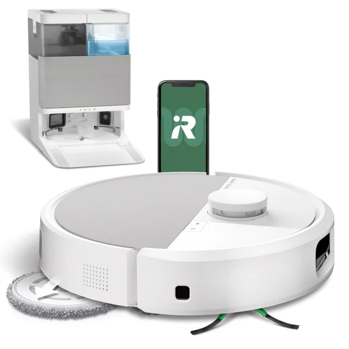 iRobot - Roomba Plus 505 Combo Robot + AutoWash Dock Saugroboter mit Wischfunktion - Multifunktinales Dock - Clearview Pro LiDAR - 7000Pa - DualClean Wischpads