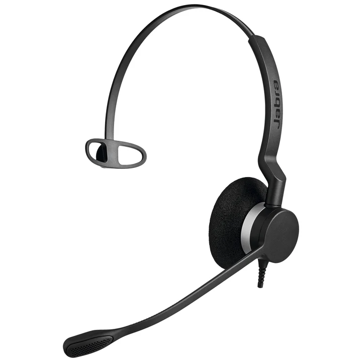 Jabra - Biz 2300 USB-A MS On-Ear Mono Headset - Skype for Business zertifizierte Noise Cancelling Kabel-Kopfhörer mit Bedieneinheit für Softphones und