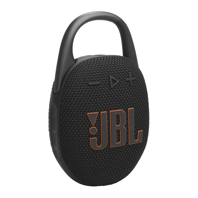 JBL - Clip 5 - Schwarz – Tragbare Bluetooth-Lautsprecher-Box mit Pro Sound, tiefem Bass und Playtime-Boost-Funktion – Wasserfest und staubfest – 12 h