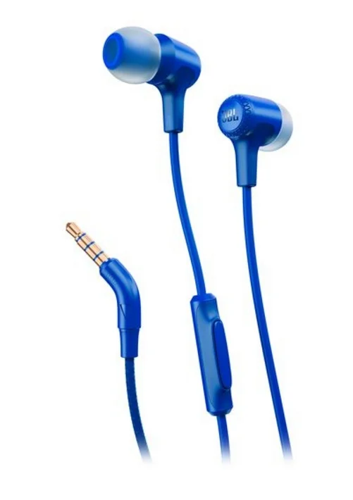 JBL E15 In-Ear Kopfhörer Ohrhörer mit Universeller 1-Tasten-Fernbedienung mit Integriertem Mikrofon Kompatibel mit den meisten Smartphones - Blau