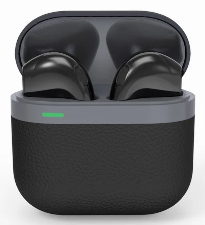 Kabelgebundene Kopfhörer HEADSET BLUETOOTH/BLACK/GREY TWS-02-BK (3 h, Kabellos), Kopfhörer, Schwarz, Grau