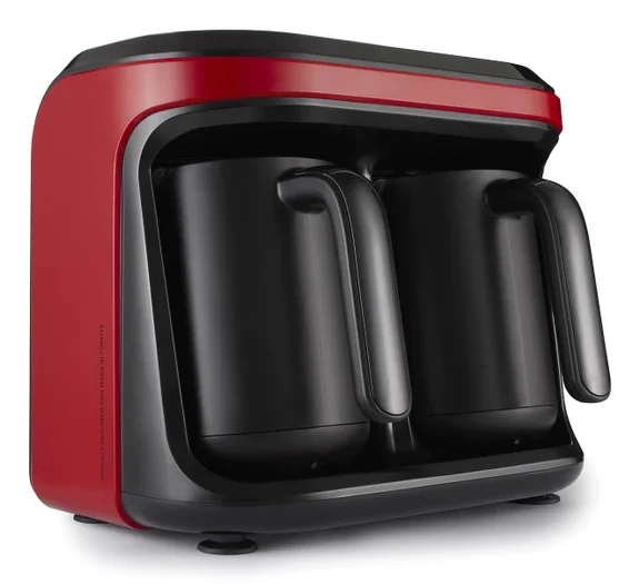 KARACA - Hatır Hüps Duet Türkische Kaffeemaschine Rot 1400W Kaffeevollautomat-Coffee Maker, Turkisch Kaffemachinen- Einfach Kaffee Traditional Kaffeekocher