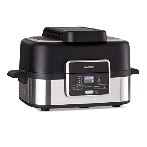 Klarstein - 2-in-1 Heißluftfritteuse mit Grill, Airfryer mit Schnellaufheizung 1500W, XL Heissluftfriteuse, Luft Frieuse zum Frittieren, Heißluftfritteuse +