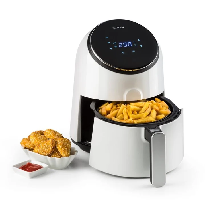 Klarstein - AirVital - Heißluftfritteuse, Fritteuse, AirFryer, 1300 W, 2,5 L Füllmenge, fett-frei Frittieren, Backen, Grillen, Rösten, 8 Programme, CeraPlus