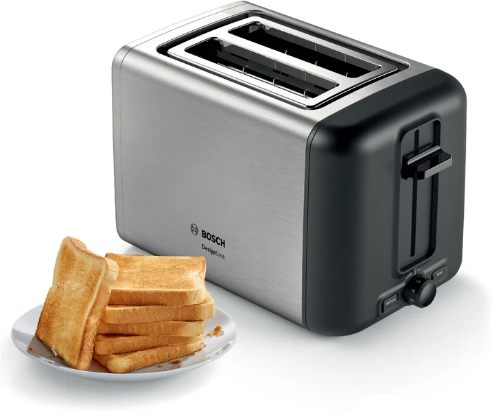 Kompakt DesignLine, Toaster, Schwarz, Silber - Kompakt DesignLine, Toaster, Schwarz, Silber