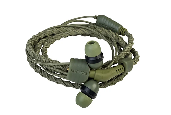 Kopfhörer, Talk Line, Stoff, One Button Mic. (Kabelgebunden), Kopfhörer, Grün, Schwarz