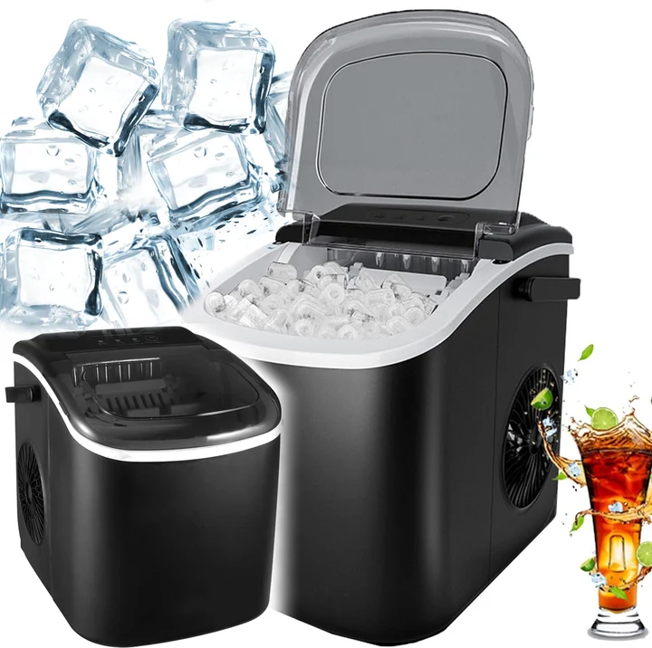 KRAFT&DELE | Eiswürfelmaschine,1.2l, Eiswürfelbereiter, Eiswürfelmaschinen, leise Eiswürfel Maschine
