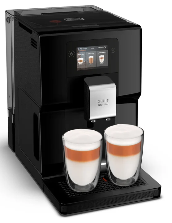 Krups - Intuition Preference Kaffeevollautomat mit Smartphone-ähnlicher Bedienung, 3.5" Farb-Touchscreen, Smart Slide Technology, intuitives Lichtsystem, 11