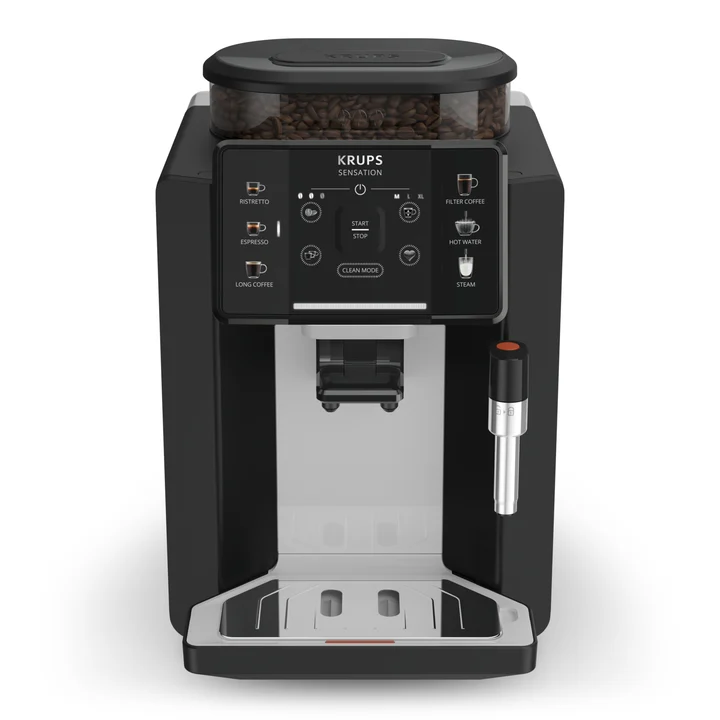 Krups - Sensation C10 EA910A10 Cafetera Superautomática mit Molinillo 15 Bares Negra