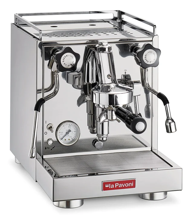 la Pavoni - New Cellini Classic, Semiprofessionelle Espresso-Kaffeemaschine LPSCCS01EU, Einzelboiler mit Wärmetauscher, mit Drehventilen, Dampf- und