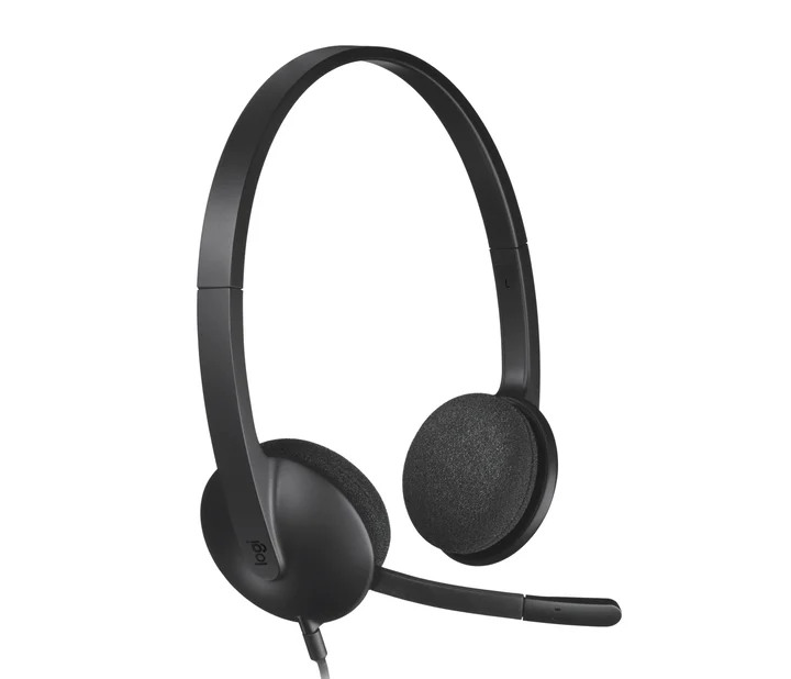 Logitech - H340 Kopfhörer mit Mikrofon, Stereo-Headset, Verstellbares Mikrofon mit Rauschunterdrückung, Schwenkbare Ohrpolster, USB-Anschluss, 1.8m Kabel,