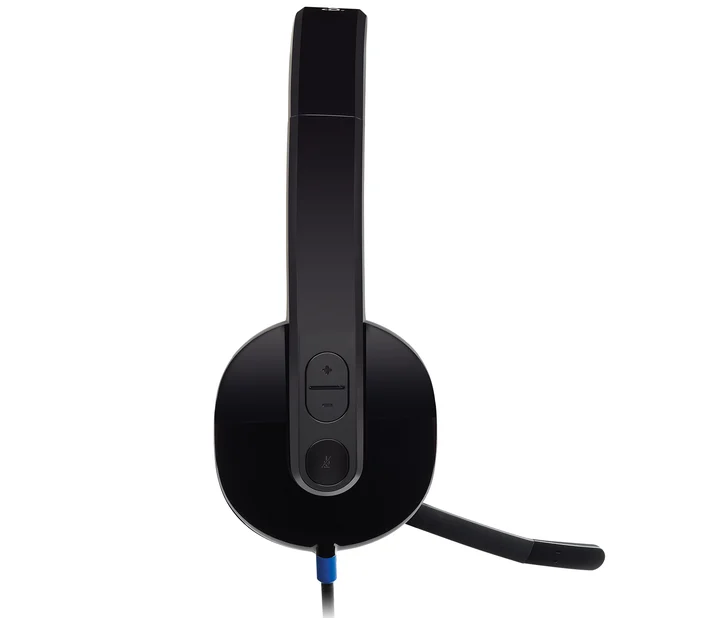 Logitech - H540 Kopfhörer mit Mikrofon, Stereo-Headset, Verstellbares Mikrofon mit Rauschunterdrückung, Integrierte Equalizer, Bedienelemente am Ohr,