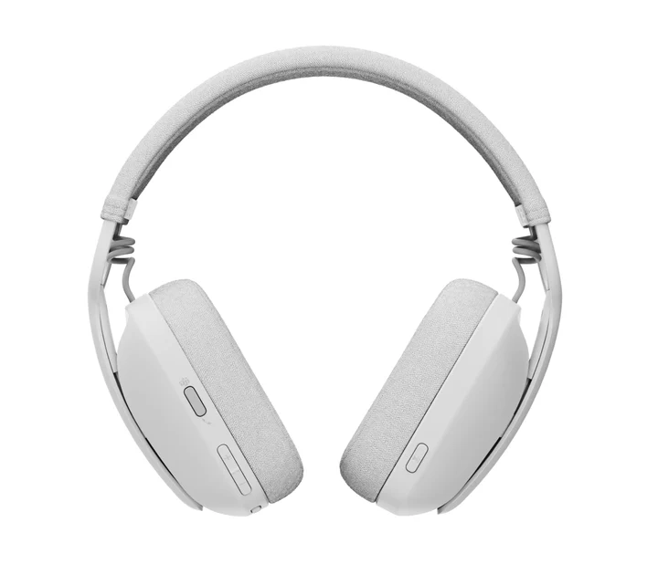 Logitech - Zone Vibe Wireless Headset mit Adapter USB-C via Bluetooth, ohrumschließend -Zertifiziert für Microsoft Teams, Grauweiß